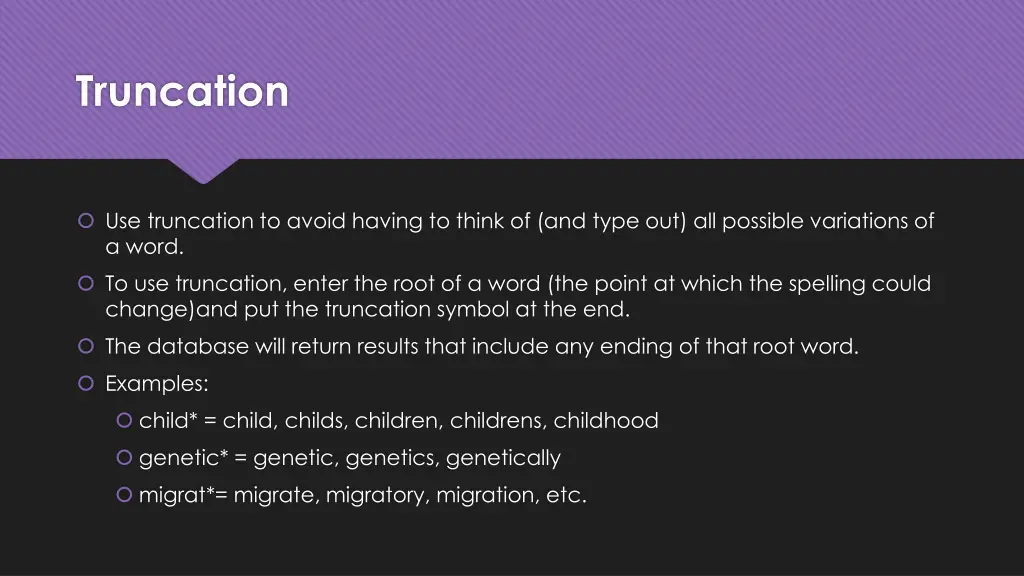 truncation 1