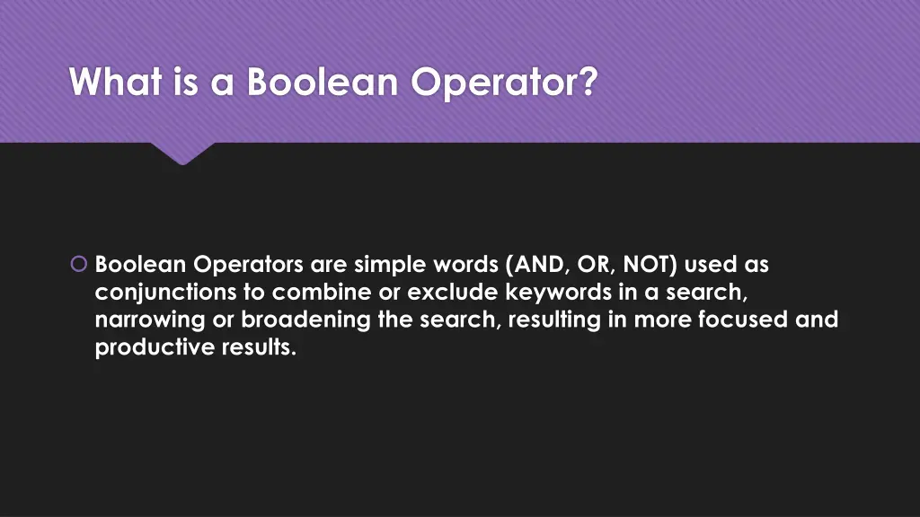 what is a boolean operator