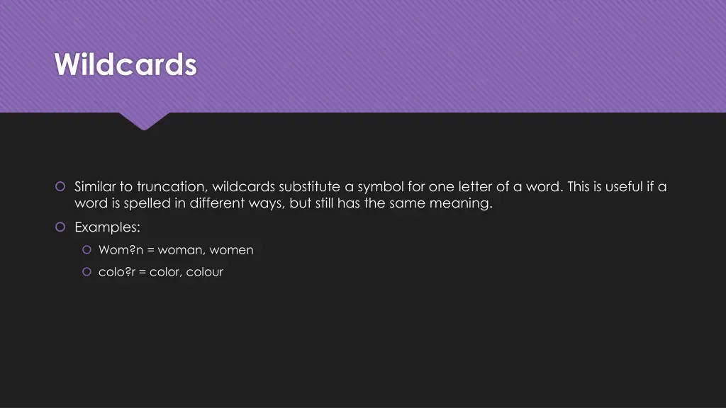 wildcards