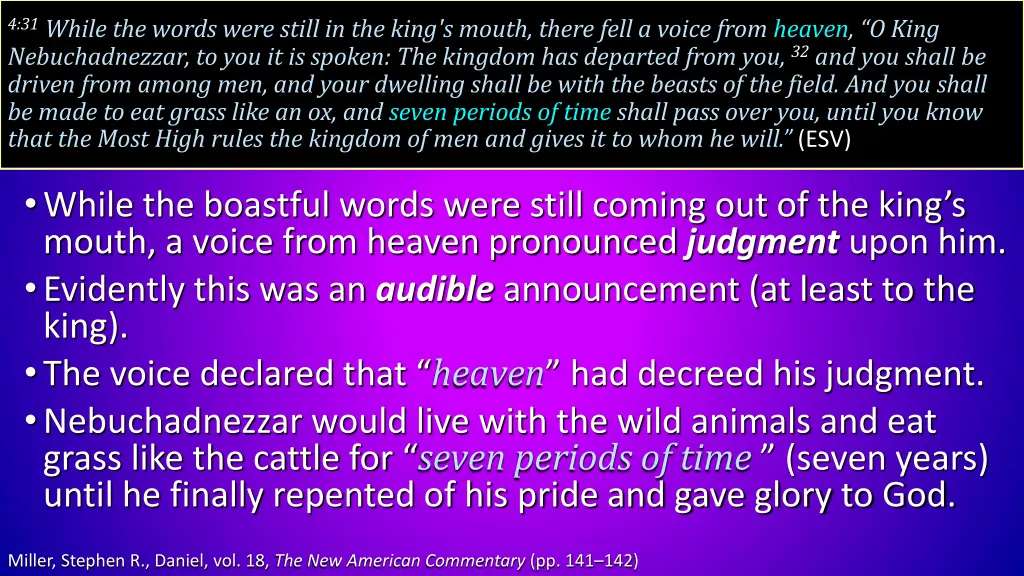 4 31 while the words were still in the king