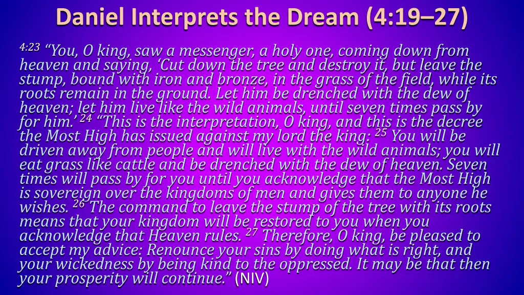 daniel interprets the dream 4 19 27 1
