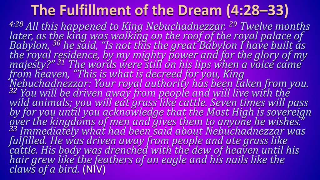 the fulfillment of the dream