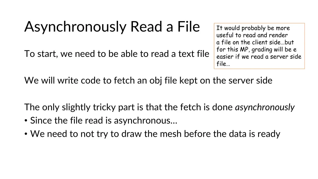 asynchronously read a file