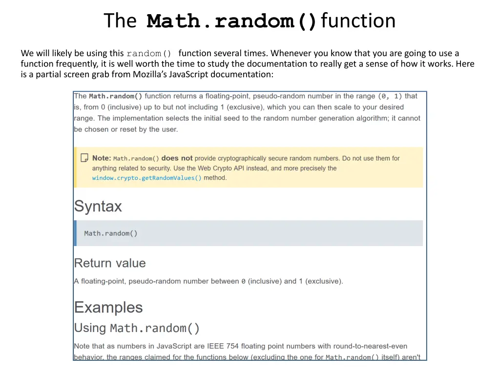 the math random function 1