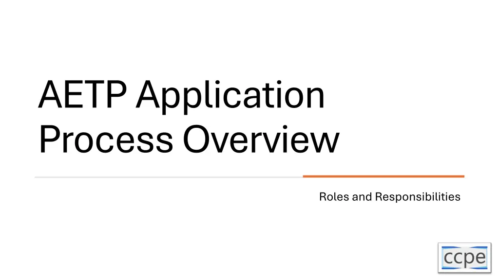 aetp application process overview