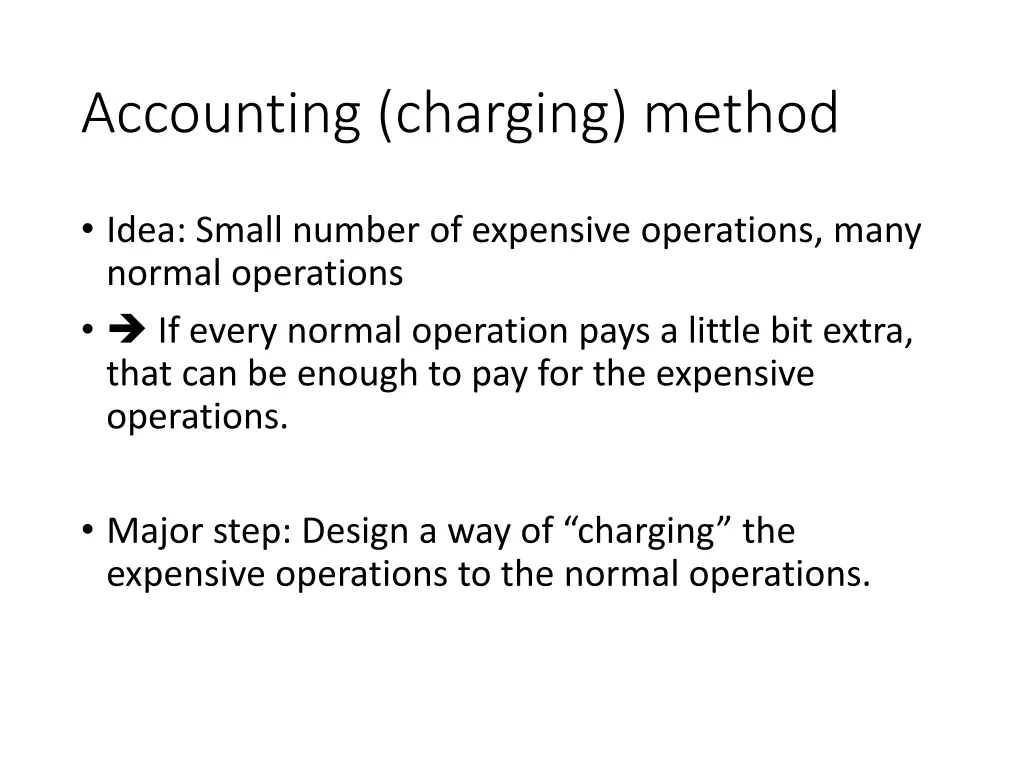 accounting charging method