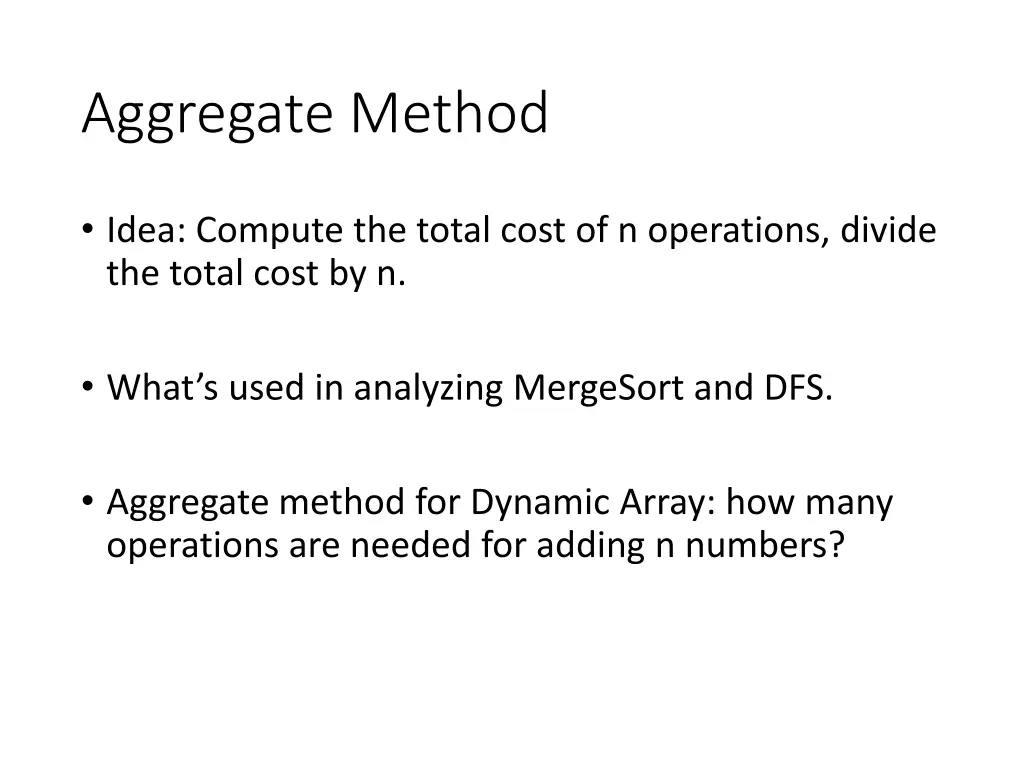 aggregate method
