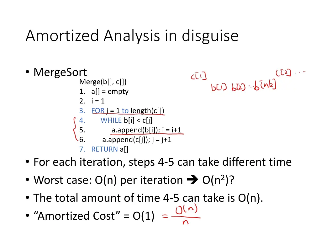 amortized analysis in disguise