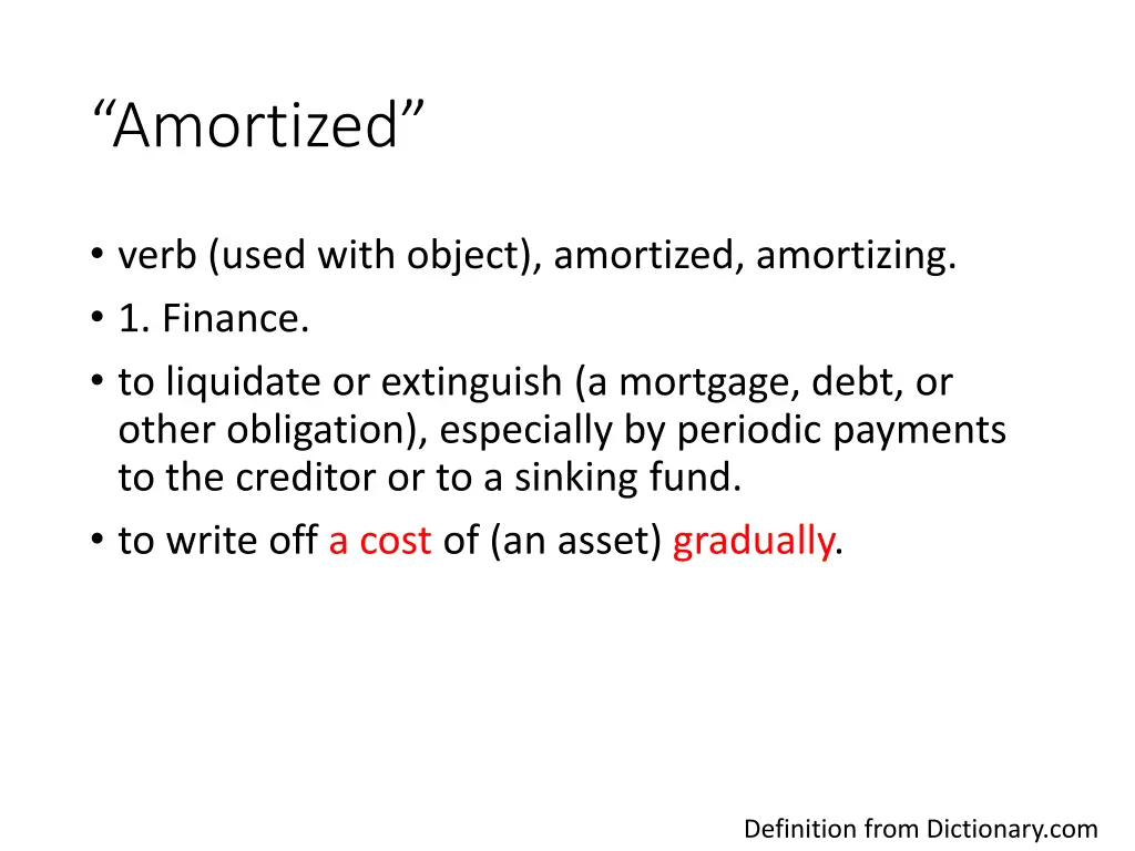 amortized