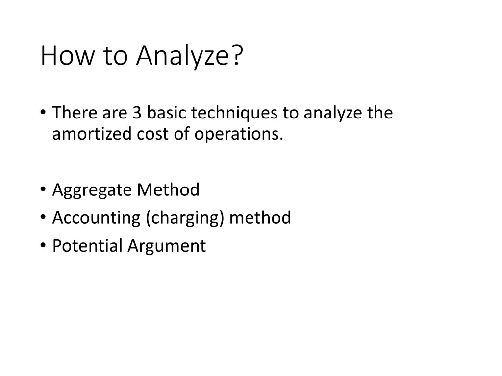 how to analyze