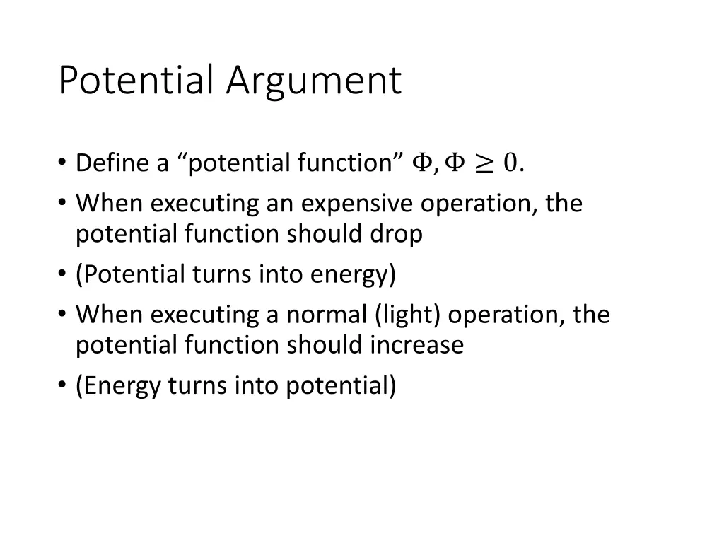 potential argument 1