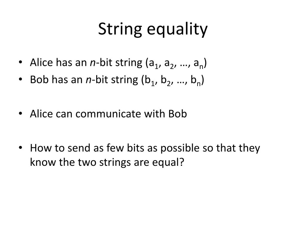 string equality