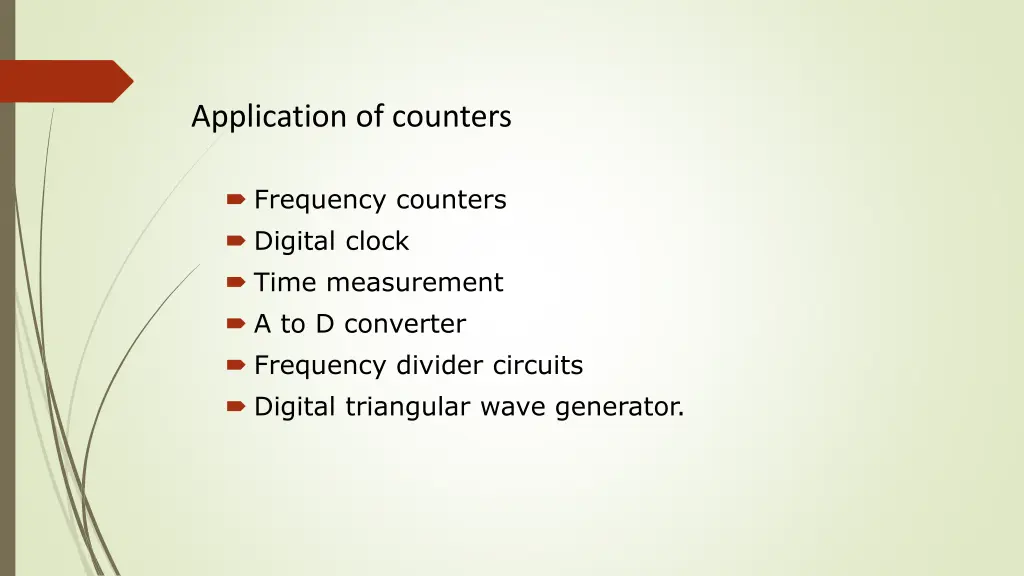 application of counters