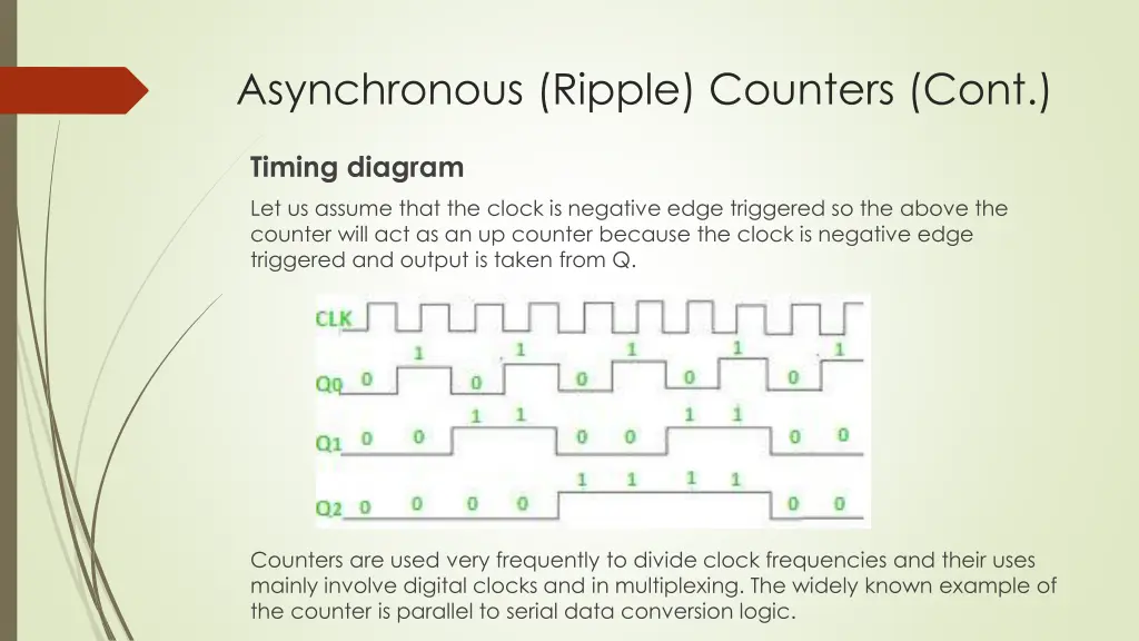 asynchronous ripple counters cont 3
