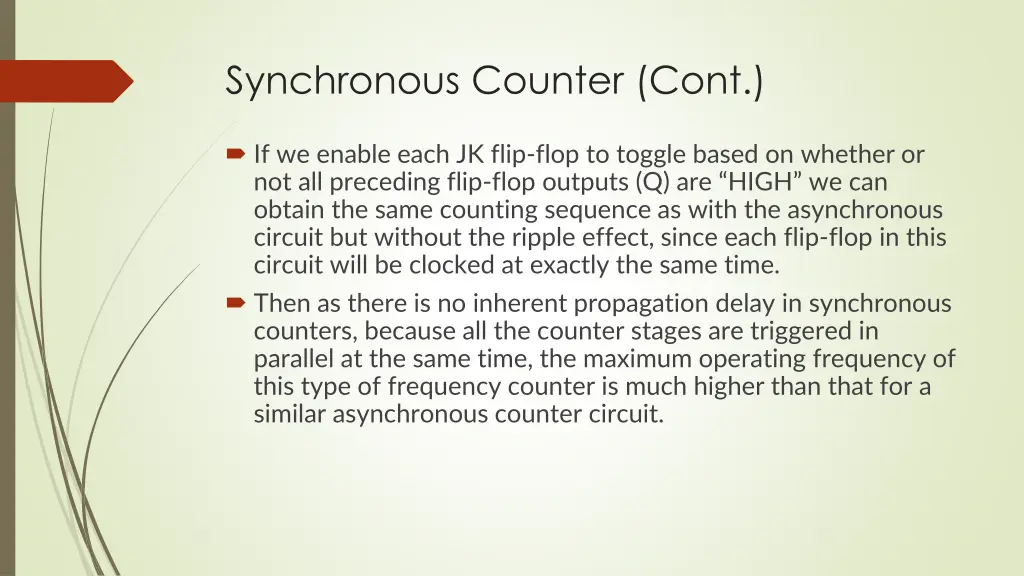 synchronous counter cont 2