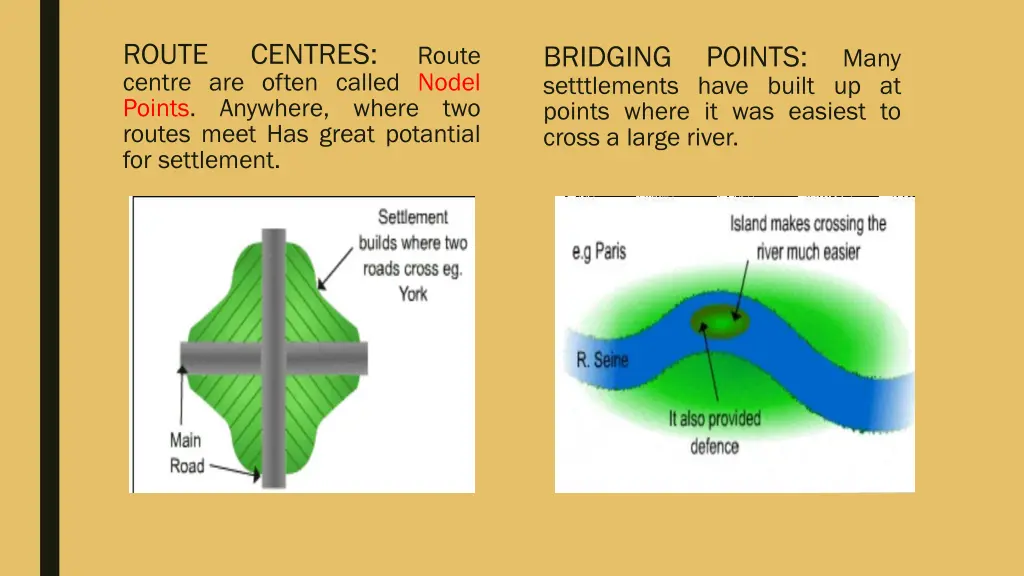 route centre are often called nodel points