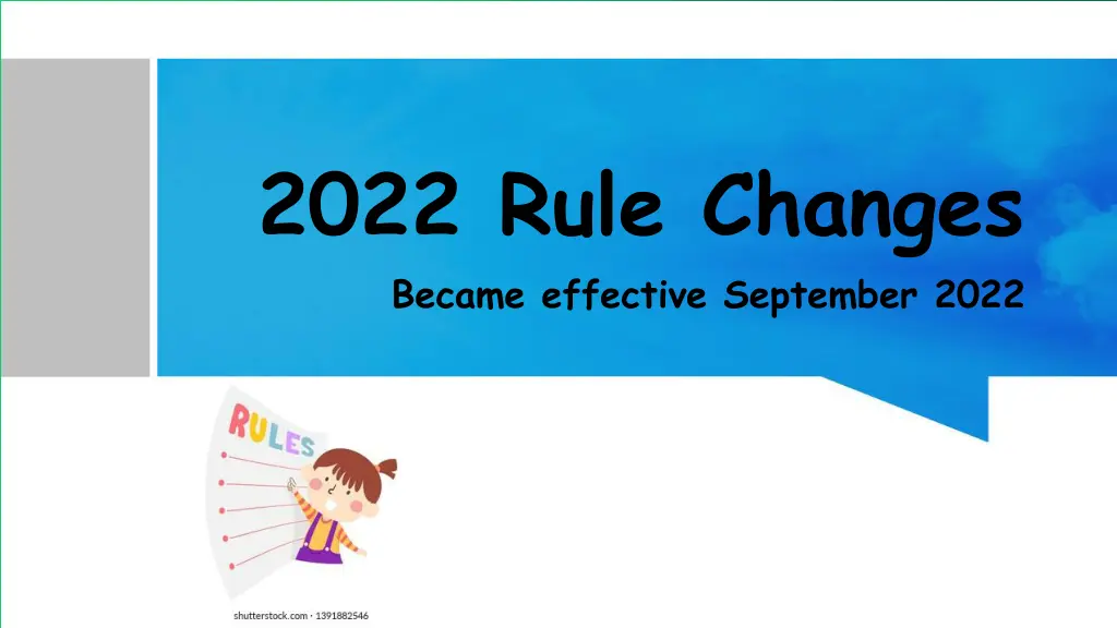 2022 rule changes became effective september 2022