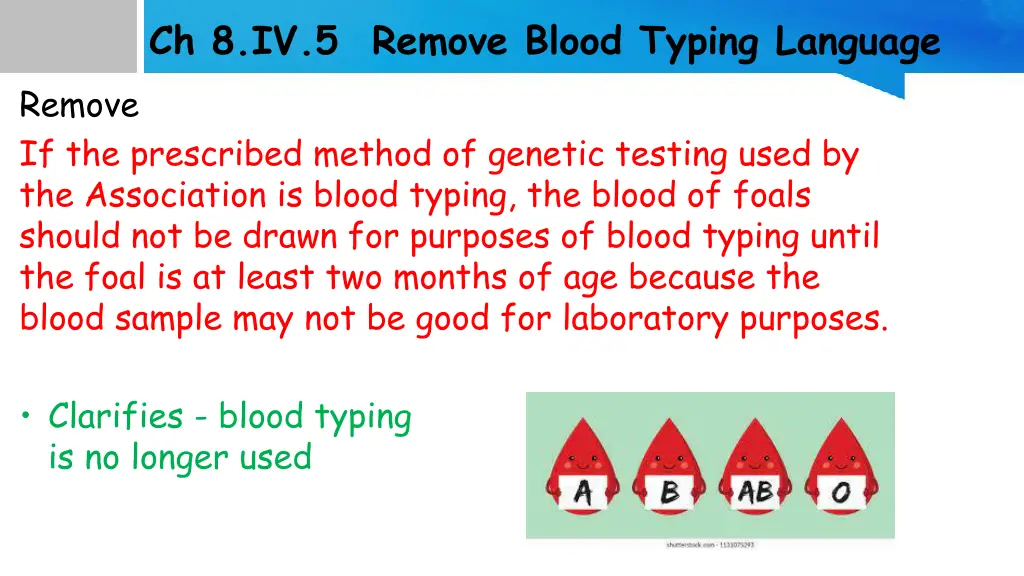 ch 8 iv 5 remove blood typing language