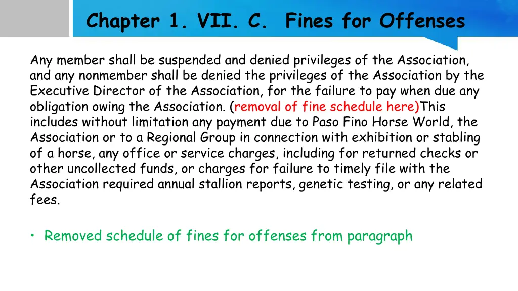 chapter 1 vii c fines for offenses