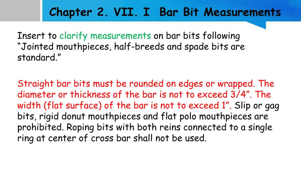 chapter 2 vii i bar bit measurements