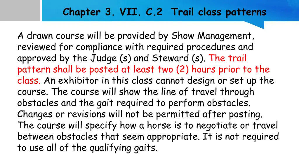 chapter 3 vii c 2 trail class patterns