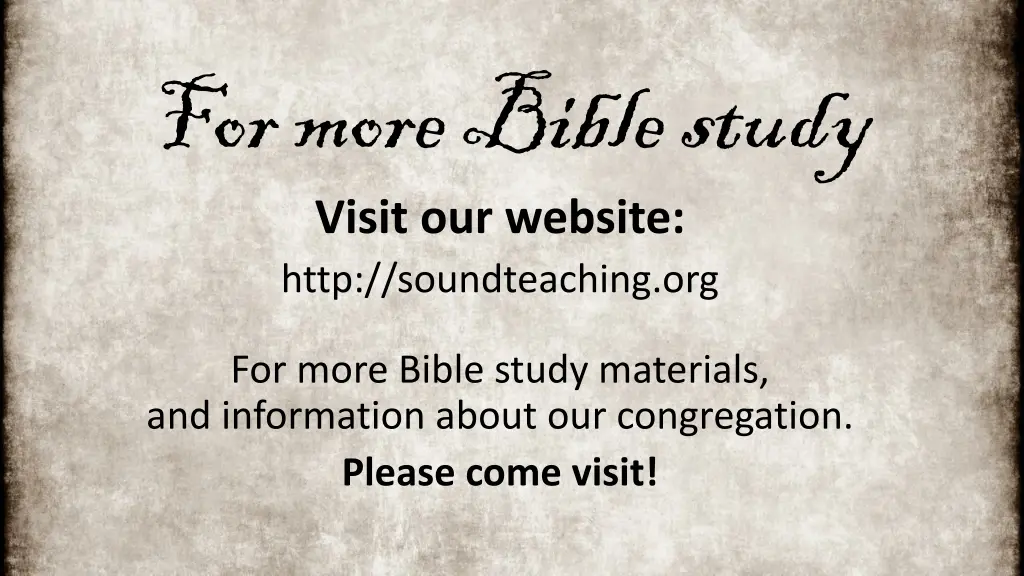 for more bible study visit our website http