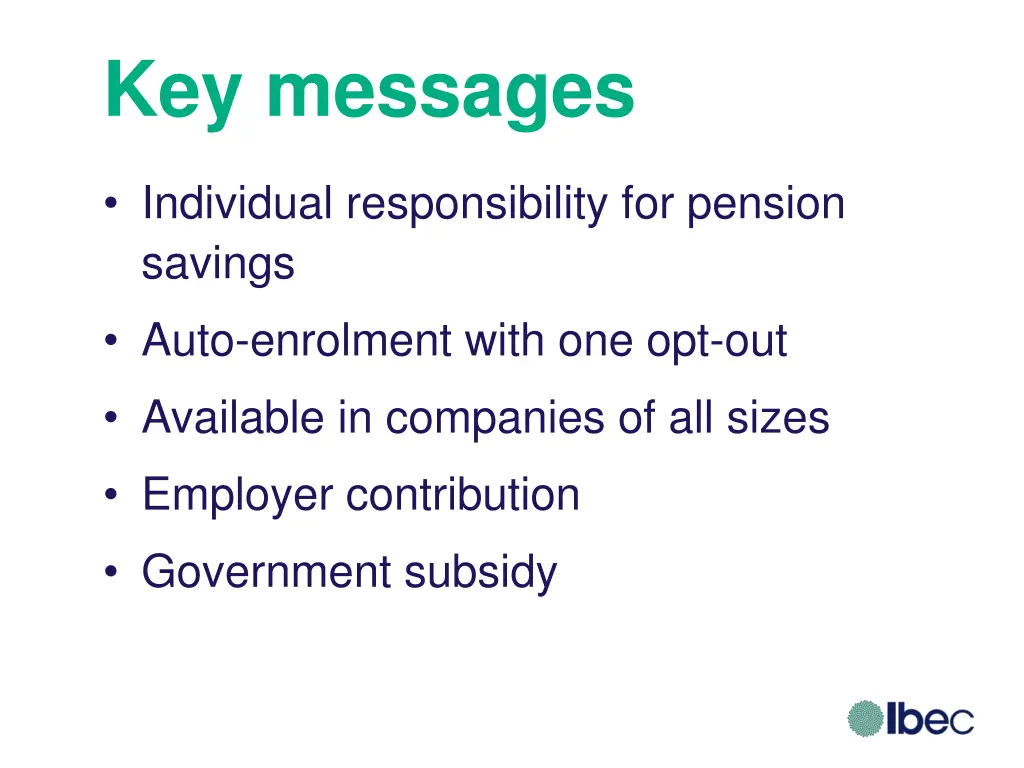 key messages 1