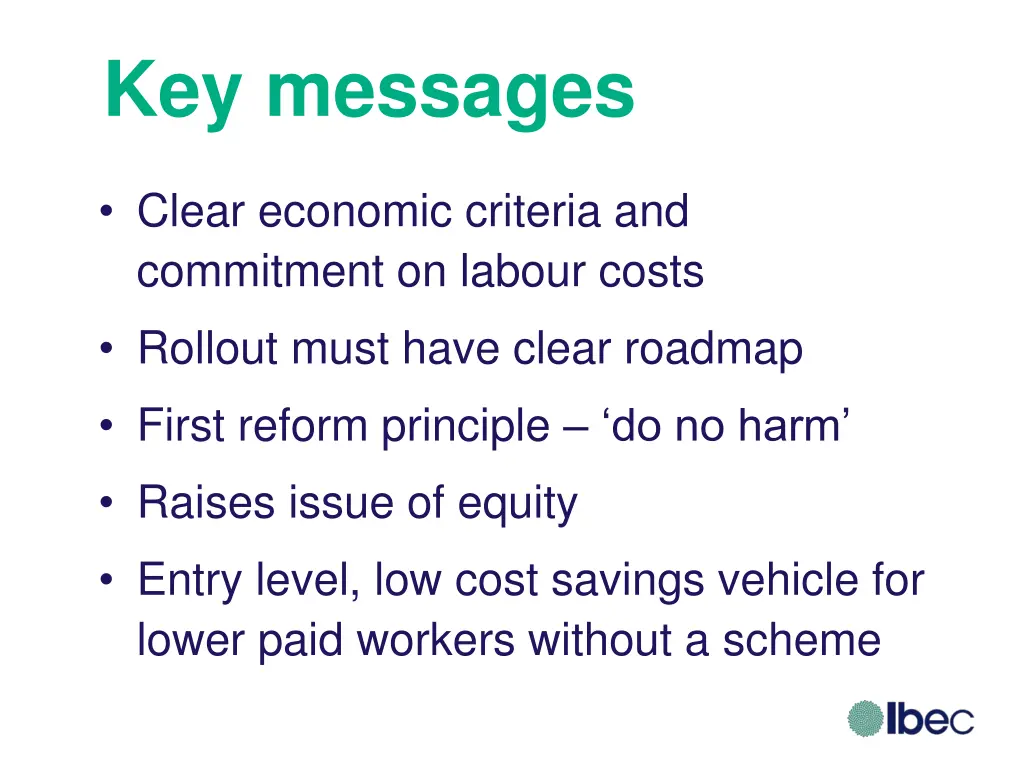 key messages