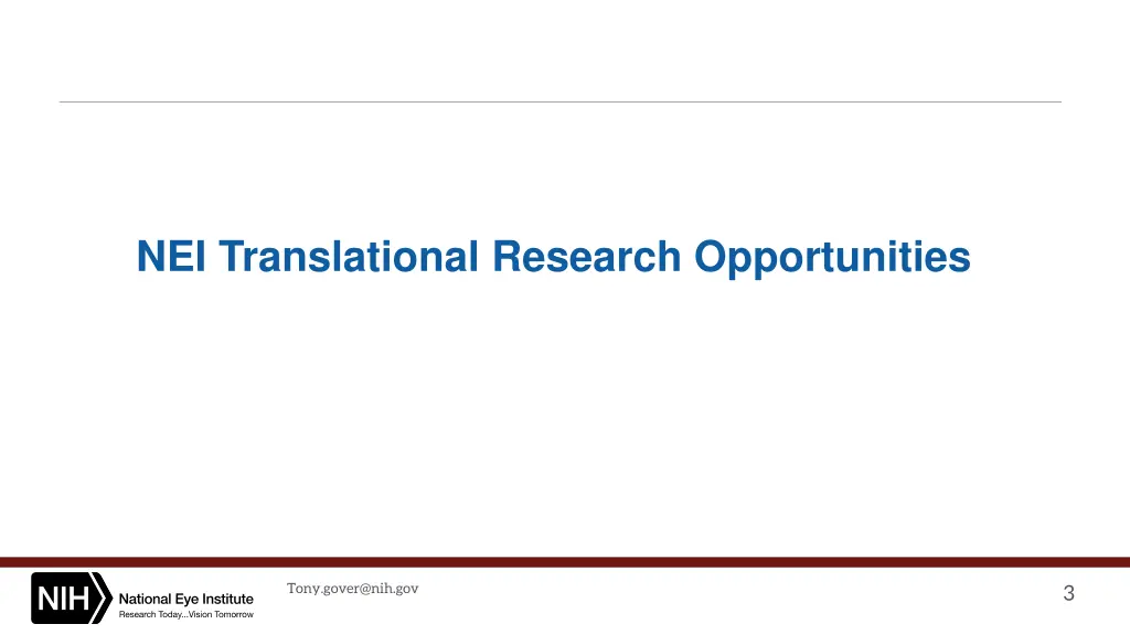 nei translational research opportunities