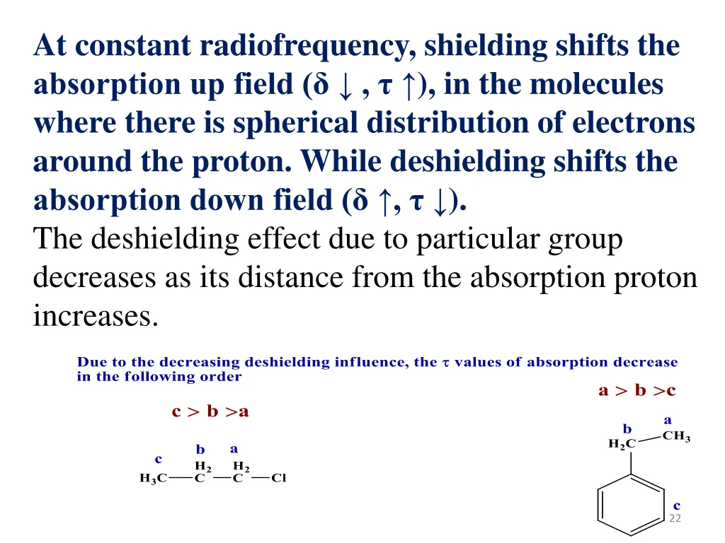 at constant radiofrequency shielding shifts