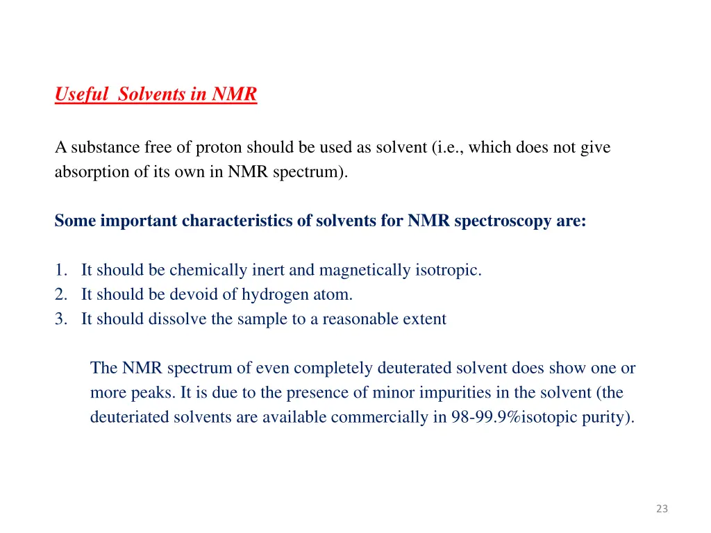 useful solvents in nmr