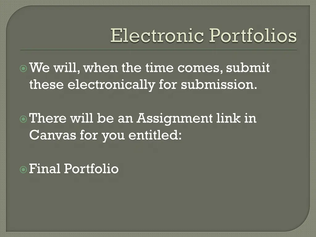we will when the time comes submit these