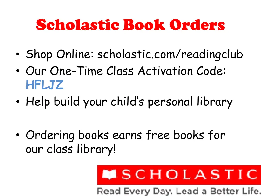 scholastic book orders