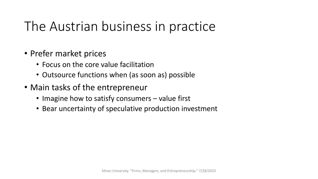 the austrian business in practice 1