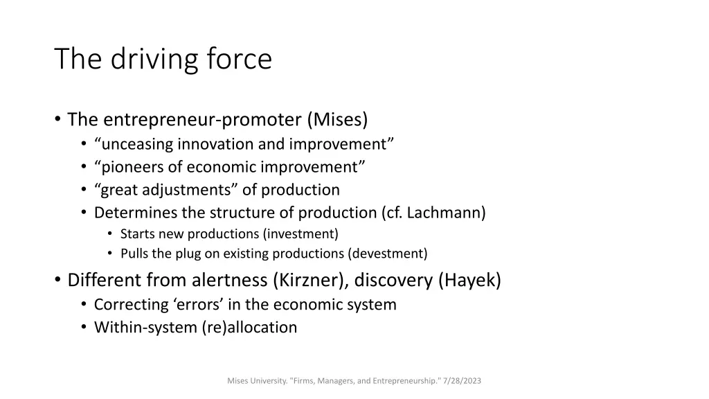 the driving force