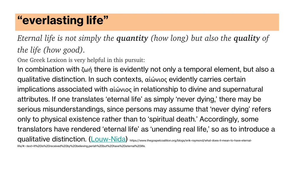 everlasting life