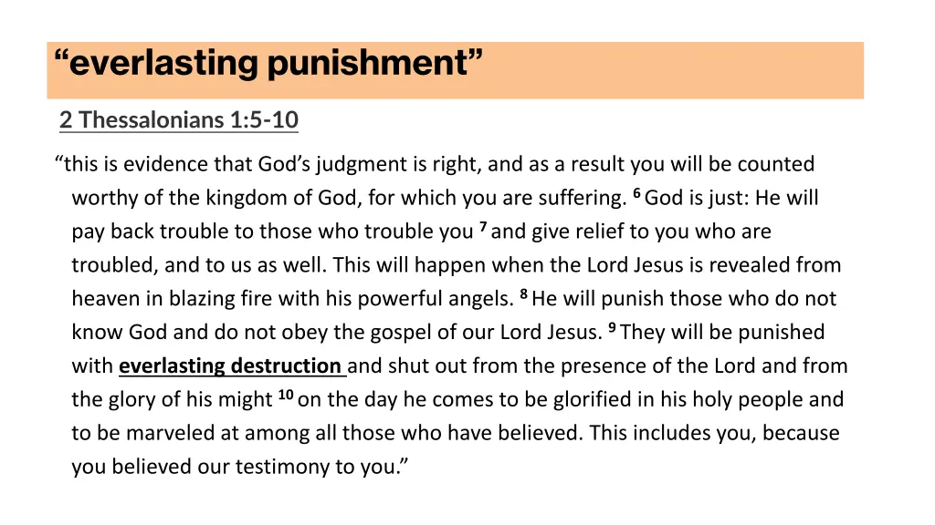 everlasting punishment