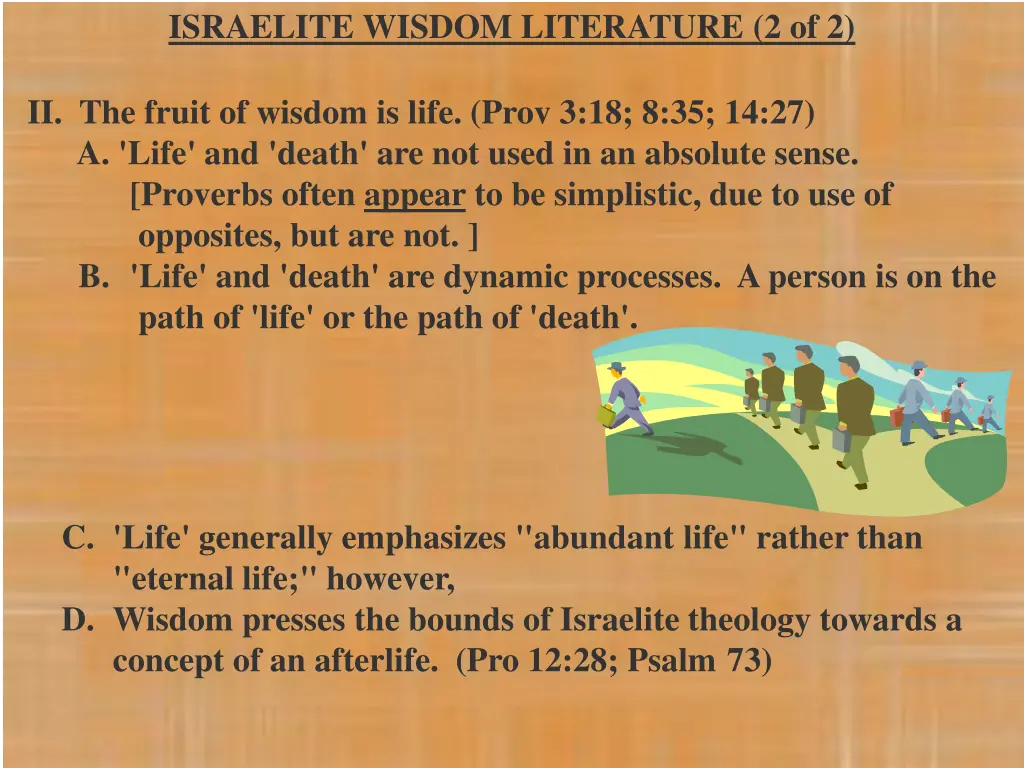 israelite wisdom literature 2 of 2