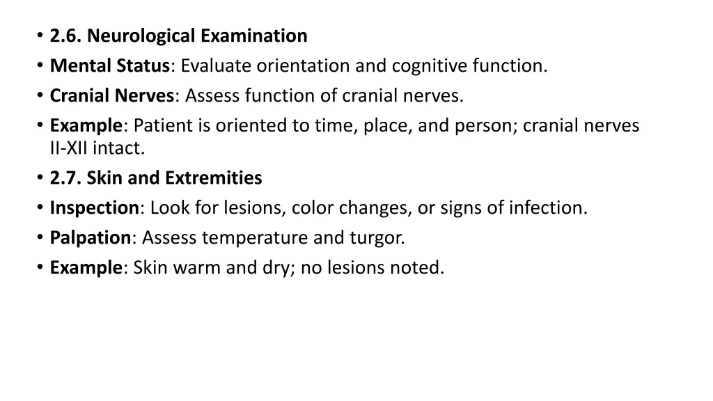 2 6 neurological examination mental status