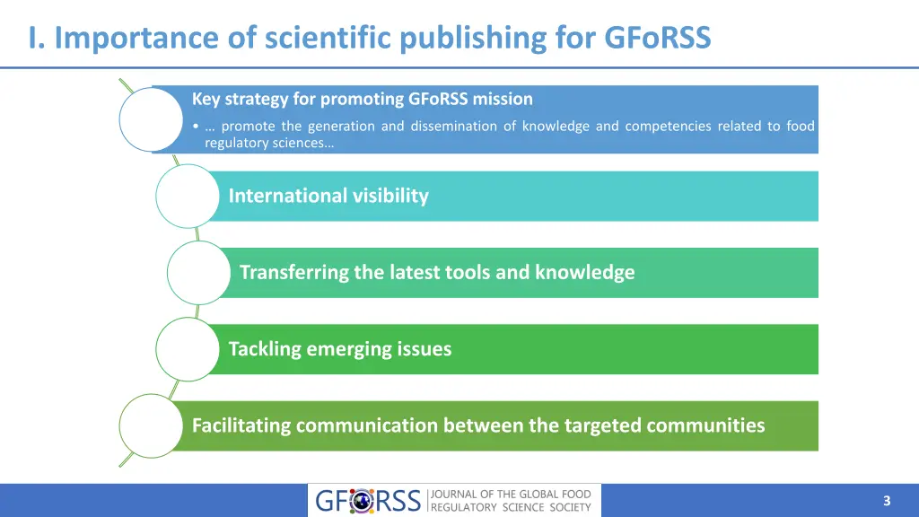 i importance of scientific publishing for gforss