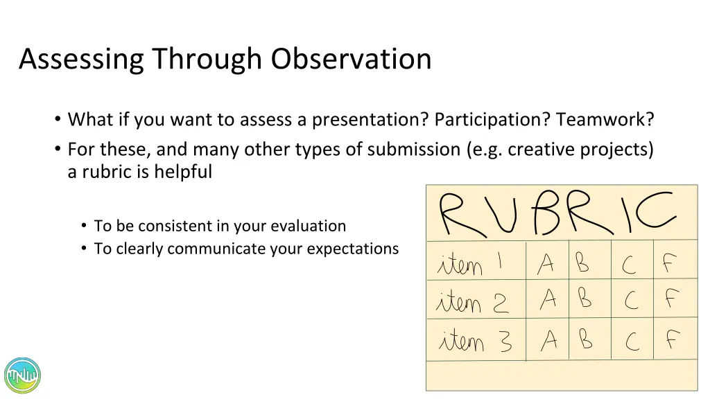 assessing through observation