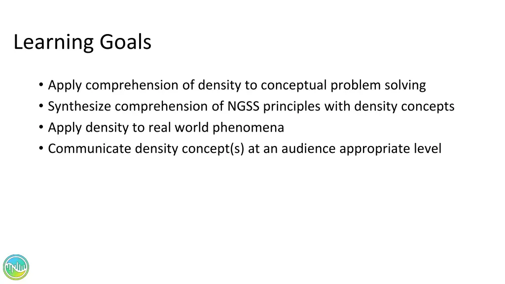 learning goals
