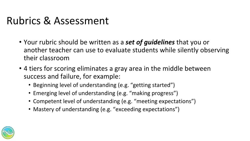 rubrics assessment