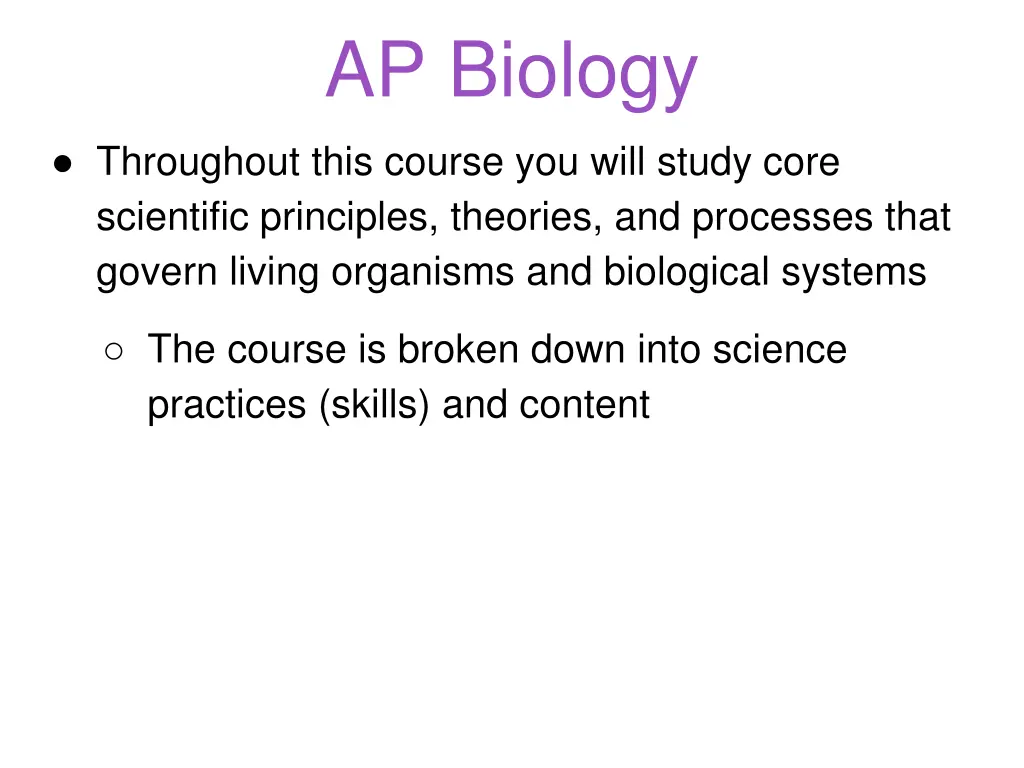 ap biology