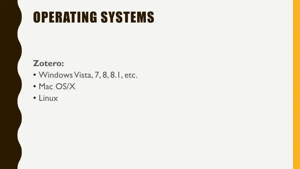 operating systems
