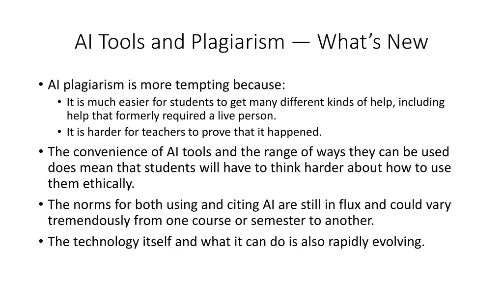 ai tools and plagiarism what s new
