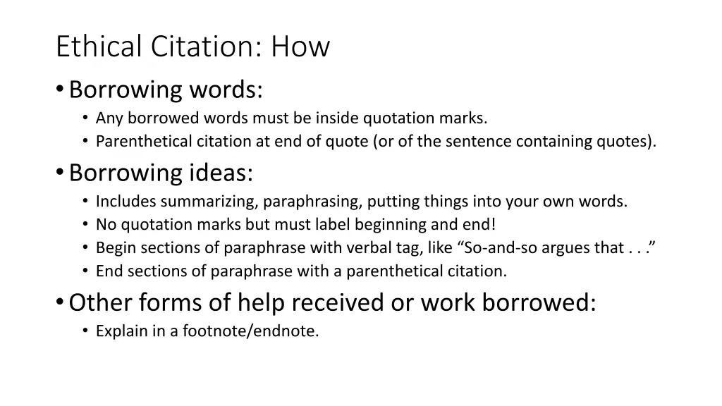 ethical citation how borrowing words any borrowed