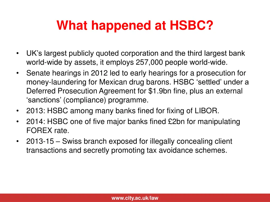 what happened at hsbc