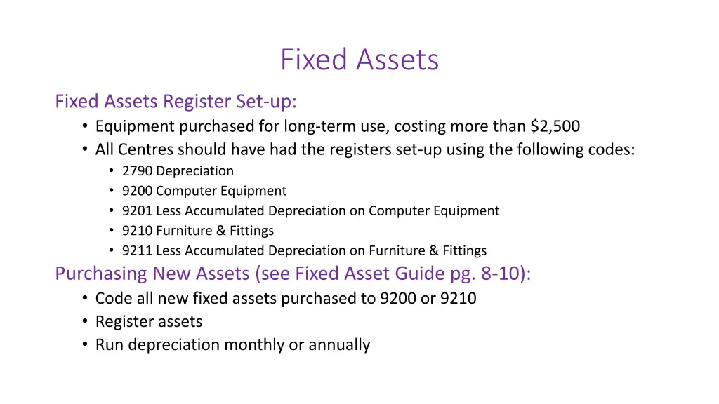 fixed assets