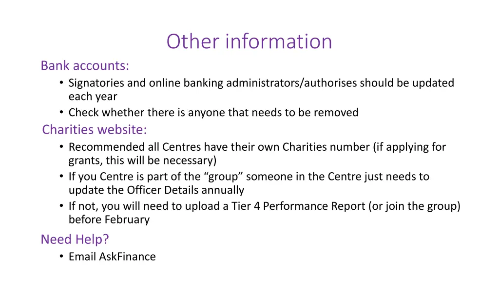 other information